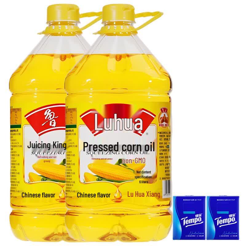 Tempo Portable Tissues & Luhua Corn Oil 2x5L Bundle