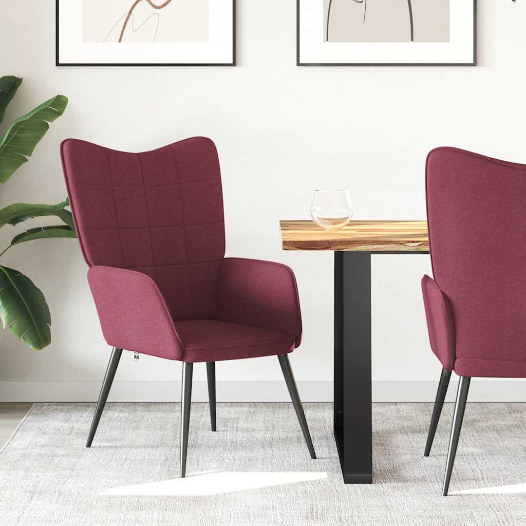 Relax Chair Burgundy Fabric