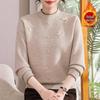 Middle-aged Women's Plus Velvet Knit Sweater: Warm, Loose Fit Base Layer