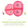 [Spanish Printing] 7 Day Pill/Tablet Box with 2 Compartments, Handy and Moisture Resistant Medicine Box
