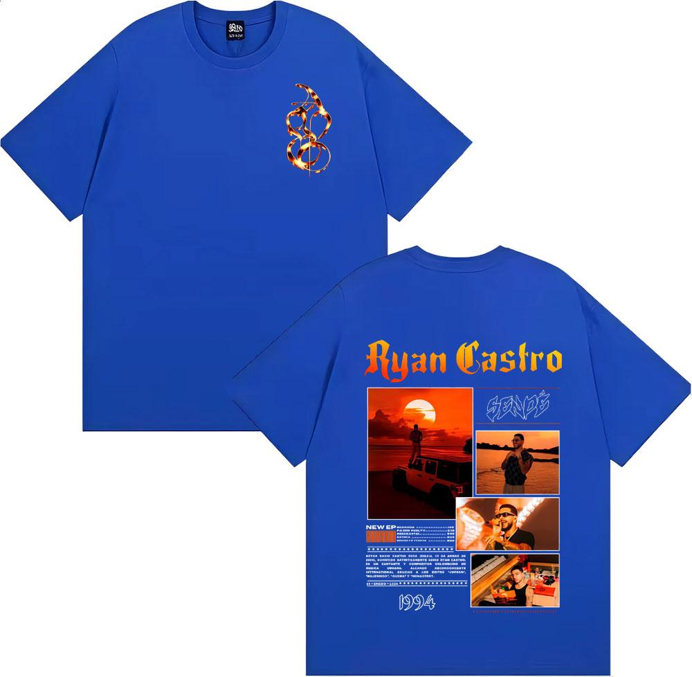 Rapper Ryan Castro Sende Album Tour 2026 Tshirt Unisexs Women Fashion Hip Hop Streetwear T Shirt Cotton Casual Oversized Tshirts