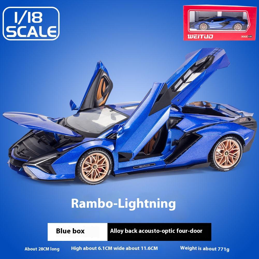 1/18 Lamborghini SIAN Lightning FKP37 Supercar Alloy Diecast Model Hight Simulation Sound Light Toy Holiday Gifts for Children Collection
