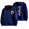 Men's Casual Hoodie Autumn/winter Gothic Skull with Rose Spine Dark Aesthetic Sportswear