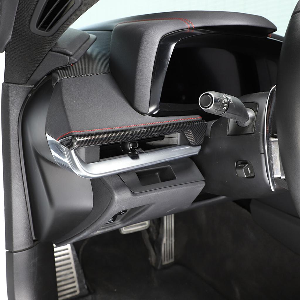 ABS Carbon Fiber Interior Main Driver Air Vent Trim Cover For Corvette C8 20-25