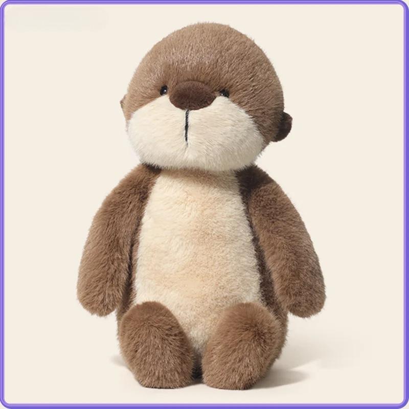 36CM Cute Otter Plush Toy Soft Stuffed Animal Pillow Simulation Sea Otter Home Decoration for Children Boys Girls Birthday Gifts