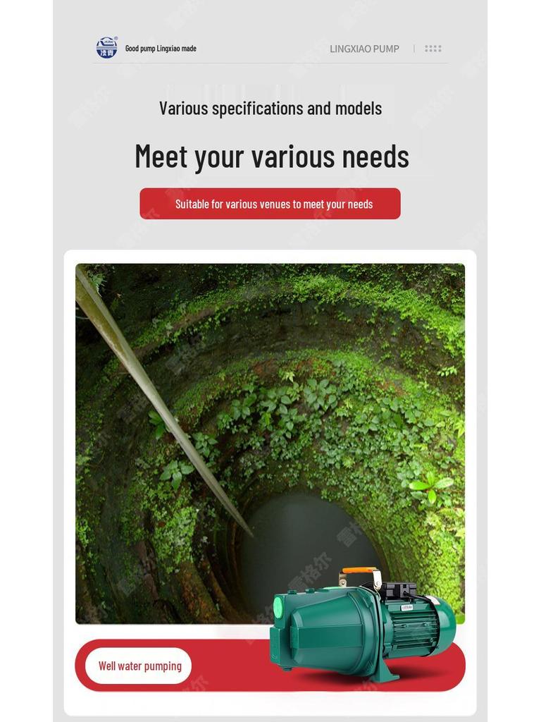Lingxiao JET150 Variable Frequency Self-Priming Water Pump for Household and Well Use