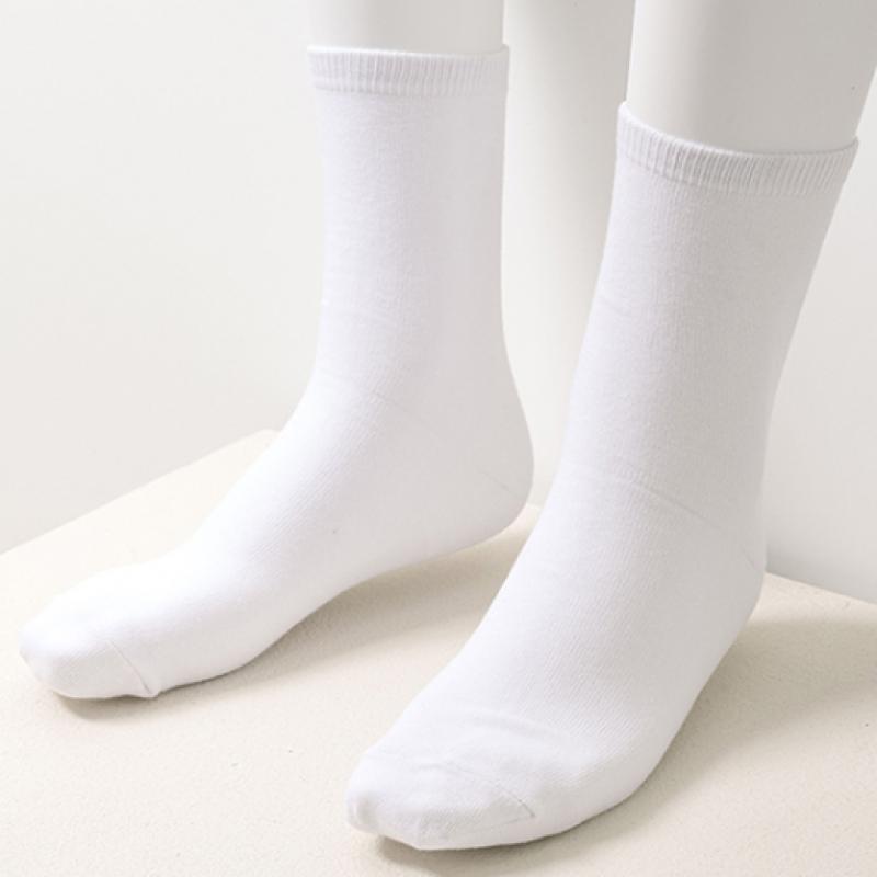 Popcorn   Kiki Men S baSic Mid Length SockS White
