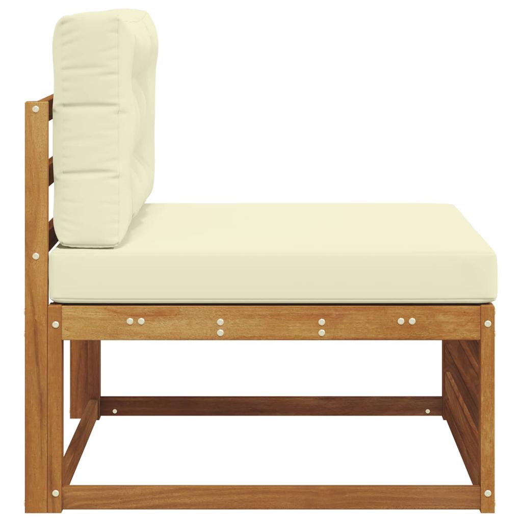 Outdoor Middle Sofa Solid Wood Acacia Natural