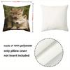 Wolf Pattern Pillow Covers Cute Wolf Family Design Polyester pillowcase, sofa decorative cushion cov Headboard Pillow