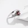 MODIAN 925 Silver Geometric Delicate Leaf Rings Classic Cocktail Party Fine Jewelry For Women Mother Mom Wife Girls
