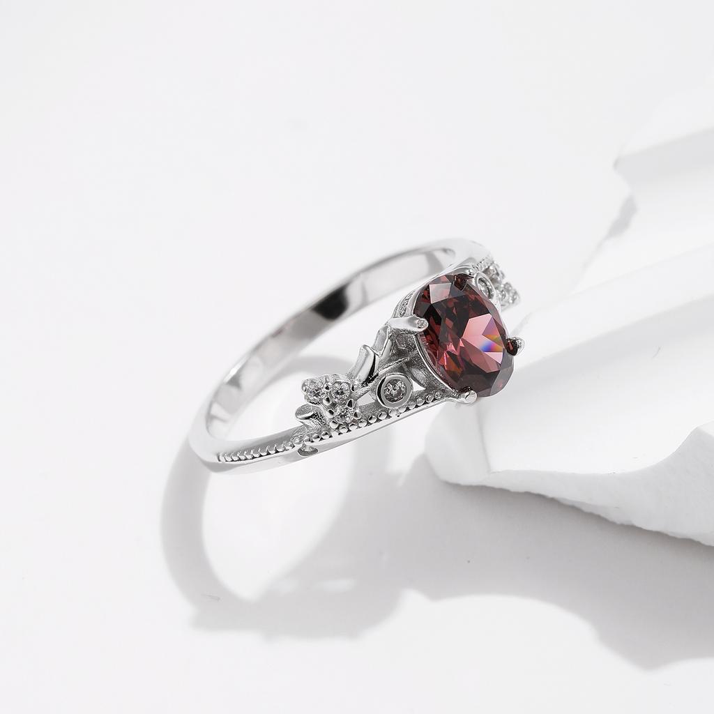 MODIAN 925 Silver Geometric Delicate Leaf Rings Classic Cocktail Party Fine Jewelry For Women Mother Mom Wife Girls