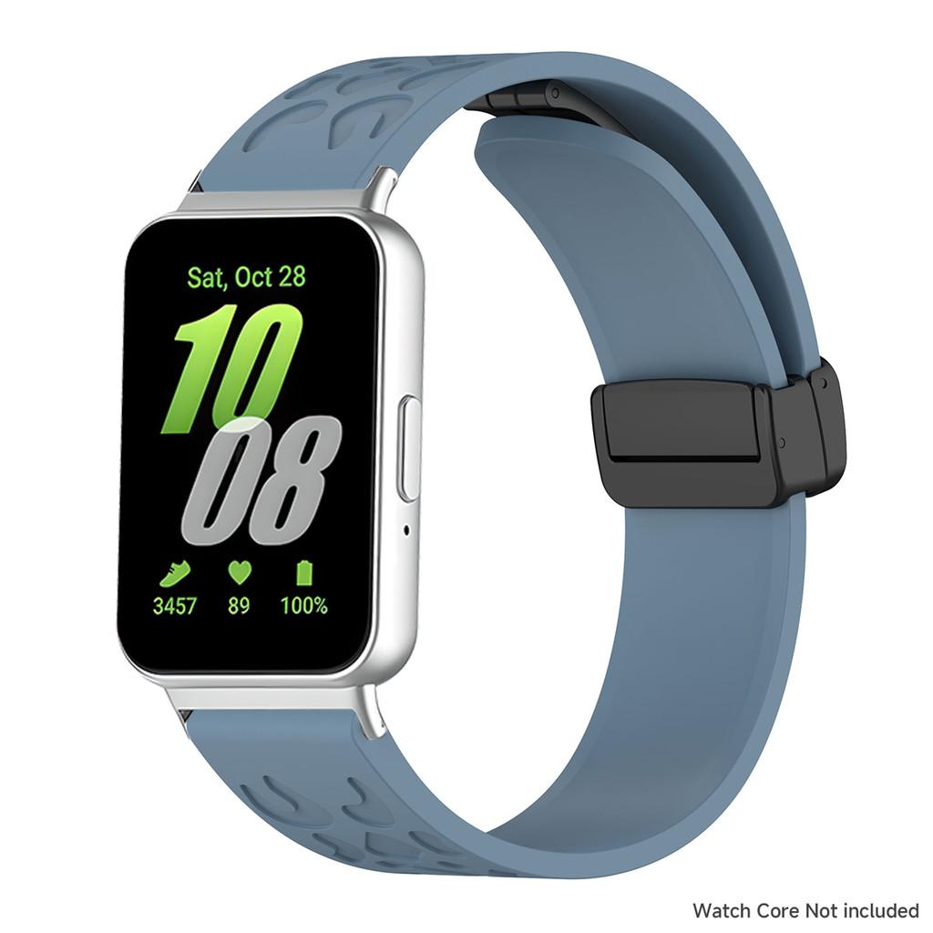 Магнитный силиконовый ремешок для Samsung Galaxy Fit3 Band Металлический коннектор Браслет для умных часов Correa для ремешка Watch Fit3 Аксессуары For Galaxy Fit3