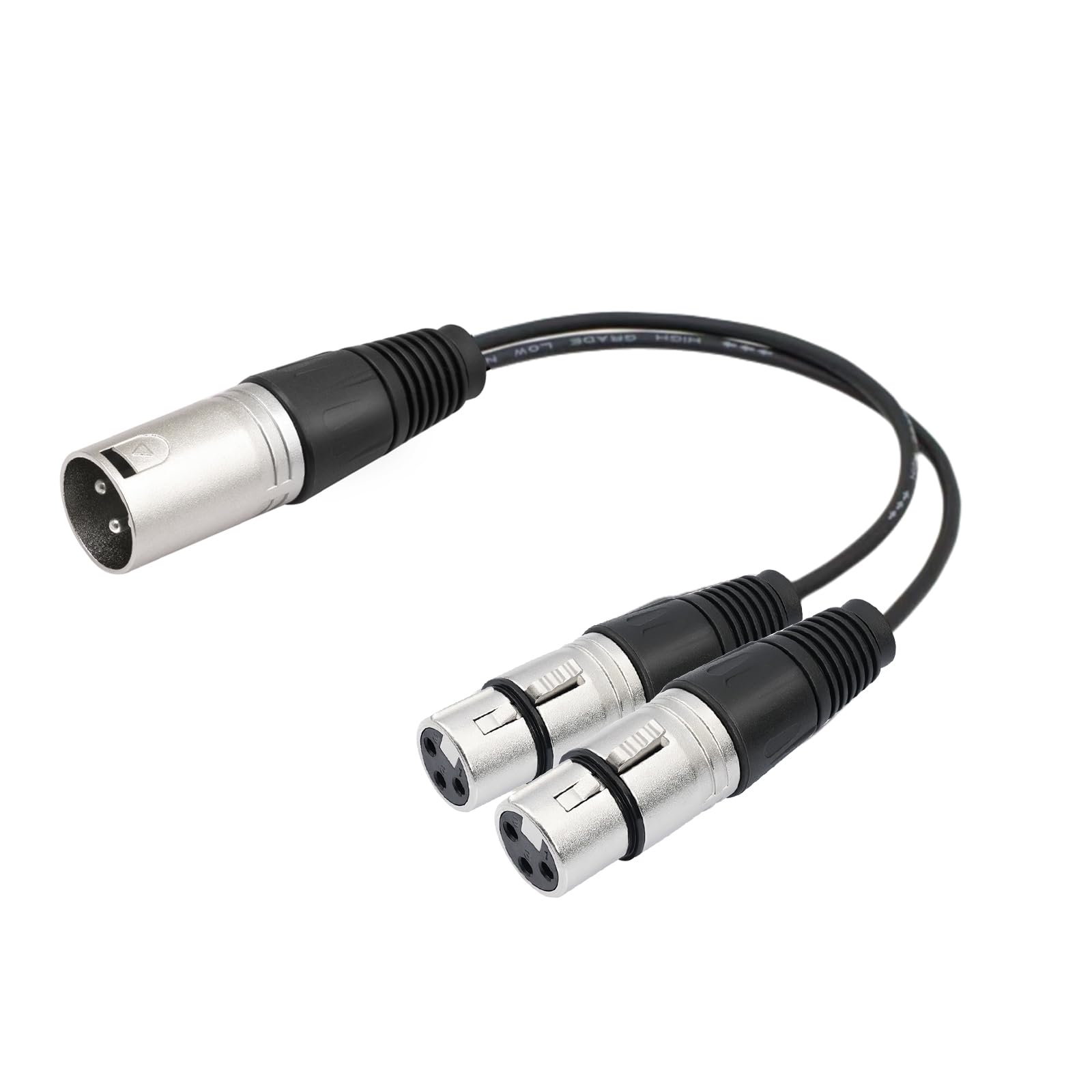 

Microphone EIGHTNOO XLR cable Canon cable Microphone XLR to XLR cable branch 30cm 3 pin Y type XLR balanced cable for microphone professional