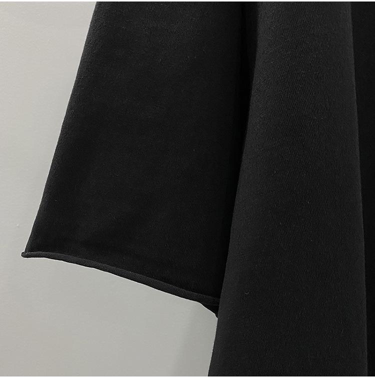 2023 Summer Loose Knit T-Shirt with Eyelet and Ribbon Design