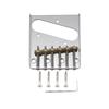 Musiclily Pro 10.8mm Vintage-Style Telecaster Bridge with 6-Way Brass Saddles for Squier and Imported Telecaster Electric Guitars, Chrome