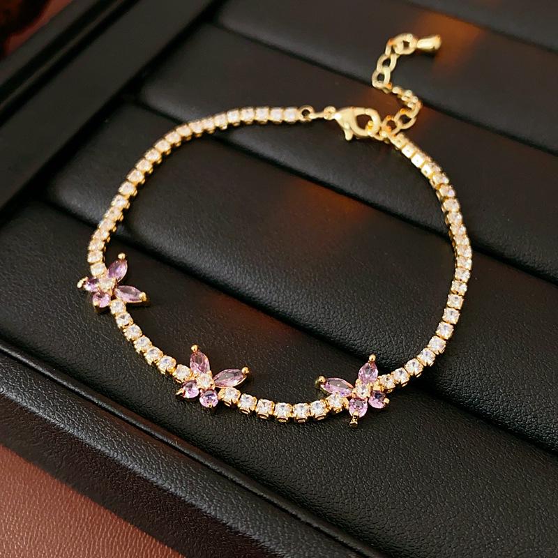 Koreanisches eingelegtes Zirkon-Herz-Armband - High-End Leichter Luxus Modeschmuck