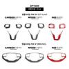 Carbon Fiber Tuning Steering Wheel Frame Button Cover Trim For KIA EV4 2025-2026