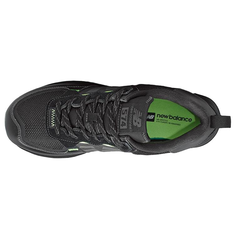 New New Balance 574 Black Bleached Lime Glow ML574IDC