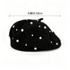Women S Pearl Plush Beret Hat Vintage Fashion Elegant Lady Hat