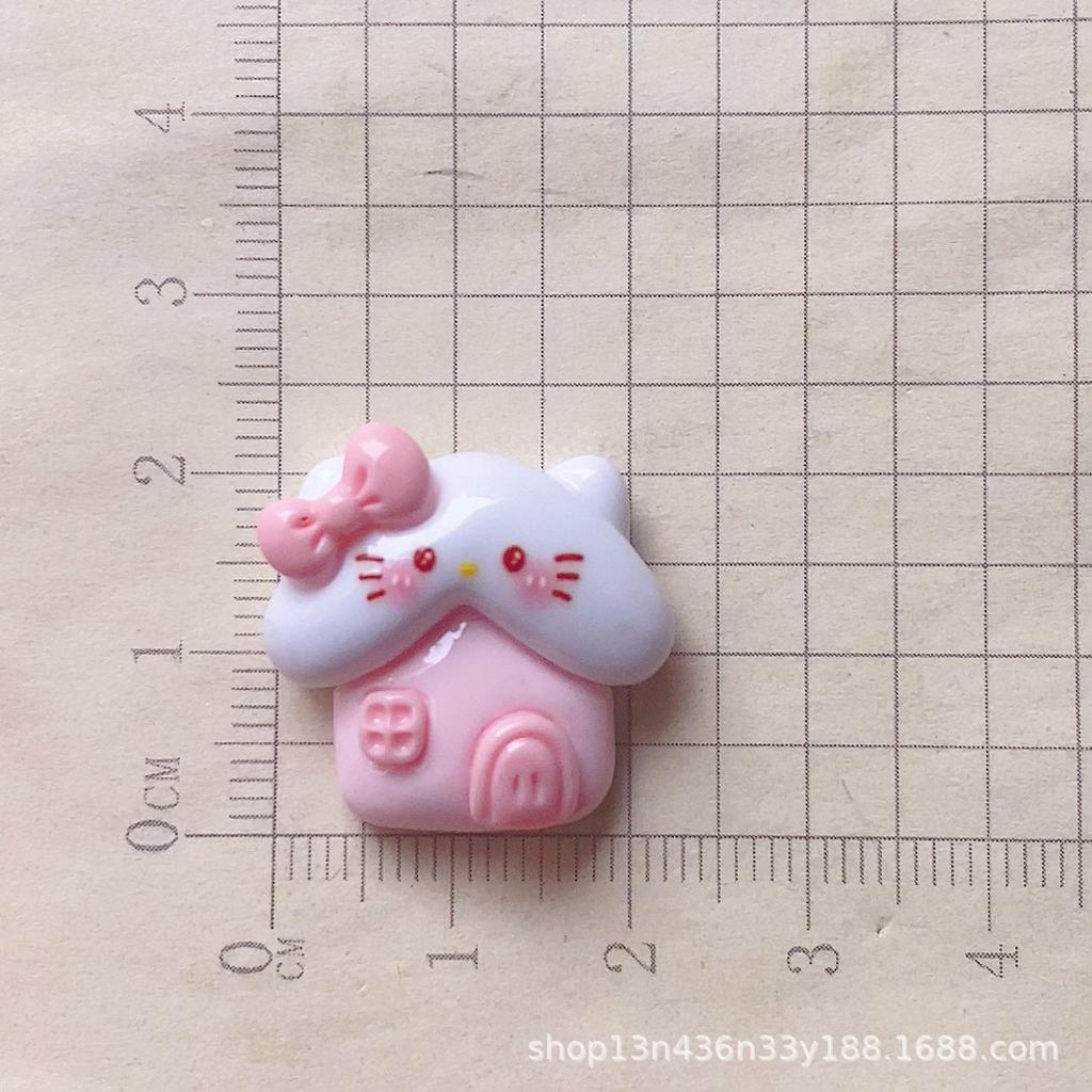 10 Pcs Kawai Bright Surface Cartoon Animal House Series Resin Flat Back Scrapbook Figurine Diy Bow Decor Accessories Crafts A17