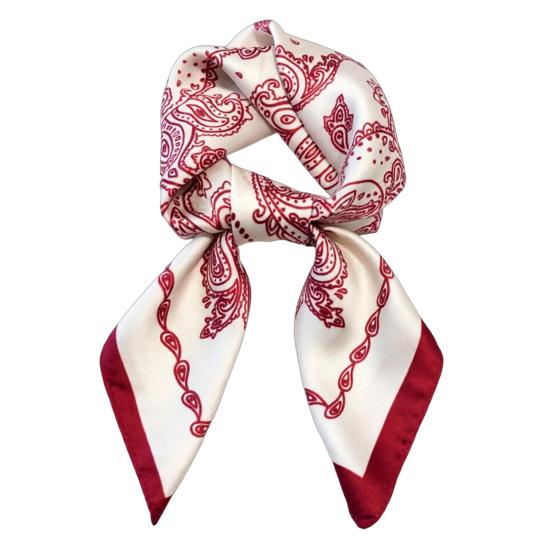 

Silky Scarf Versatile Printing Smooth Texture Wrinkle-Resistant Windproof Neck Scarf Commuting Travel Business Layering Neck Accessory красный