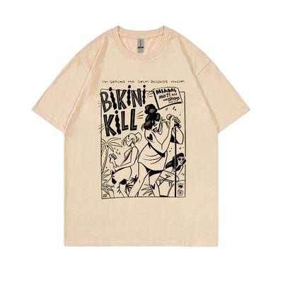 Riot Grrrl Kathleen Hanna T Shirt Punk Rock Band Bikini Kill Miami The Ground Print T-shirts Men Women Casual Oversized Tshirt