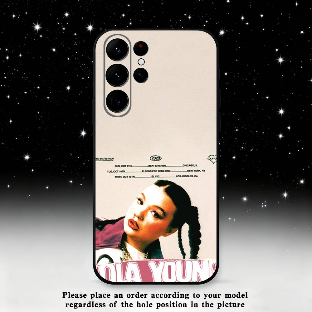 

L-Lola Young Messy Phone Case For Samsung S25,S24,S23,S22,S21,S20,S10,Ultra,Plus,Lite,FE,Soft Silicone Black Cover Samsung S22plus5G