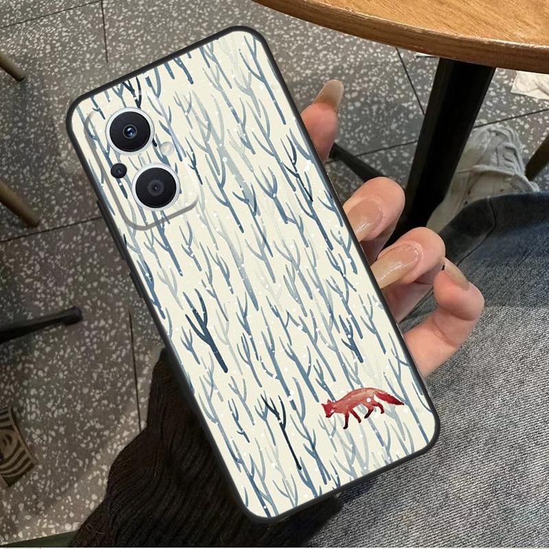 

Winter Fox Foxes Case For OPPO Reno 8 7 6 5 4 Lite 2Z 4Z 5Z 8T 10 OPPO Find X5 X6 Pro X2 Lite X3 Neo Cover OPPO Reno10 5G