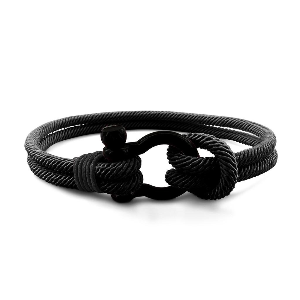 Fashion Bracelet Men's Braided Bracelet Lock Stainless Steel Couple Red Rope Hand Rope Student Jewelry