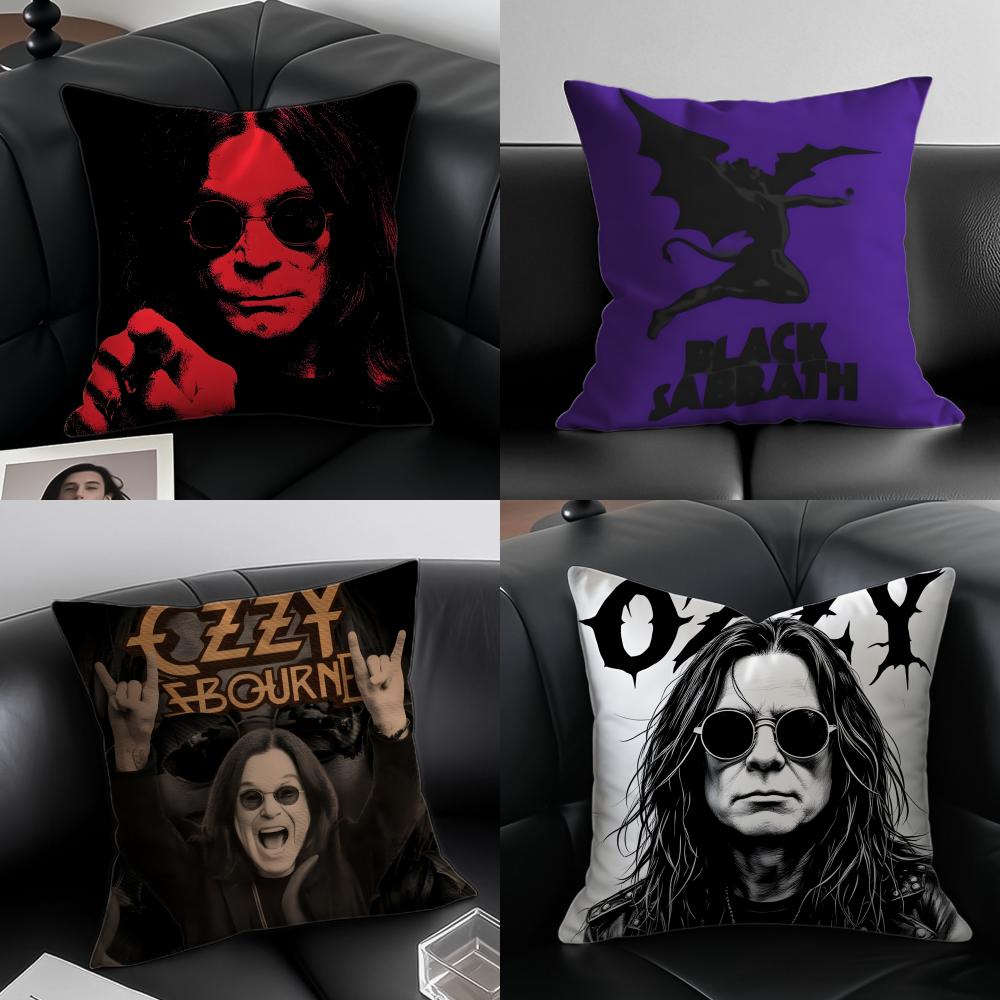singer rock OOzzy OOsbourne Cushion Cover Pillow Case Antidustmite Invisible zipper silky plush cushion