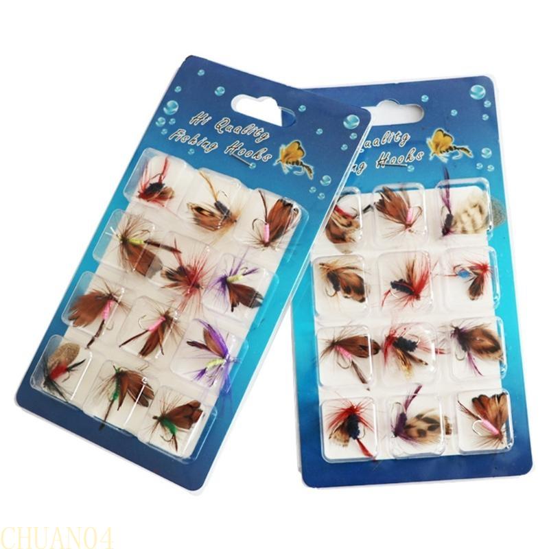 A1A2 Fishing Fly Fishing Fly Kits Fly Fishing Lures Fish Salmon Trout Fly Wet/Dry Fishing Feather Baits Fishing Tackle