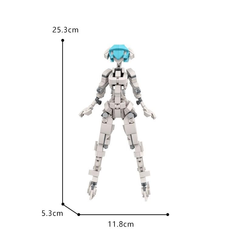 GSBAN Ronin Warrior Mech Female Robot Mobile Suit Girl Mecha Creative Model Building Blocks Bricks Toys for Gifts