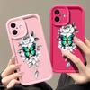 Coque Antichoc à Motif Floral Papillon Pour iPhone 16 Pro Max 15 Plus 14 Pro 13 12 11 XS XR 8 7 TPU Souple Mat Silicone Coque de Téléphone