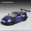 1:32 911 GT3RS Panamera Lega Miniatura Modello Giocattoli Diecast Porte Apribili Suono Luce Pneumatici in Gomma Veicoli per Regalo di Compleanno del Ragazzo