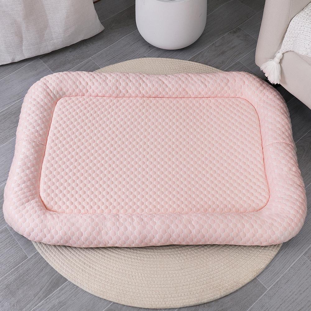 

Охлаждающая кровать для питомцев Охлаждающий коврик для питомцев Пена с памятью Стираемая кровать для питомцев Всесезонный коврик для питомцев Кровать для кошки Дышащая кровать для собаки Противоскользящий коврик S розовый