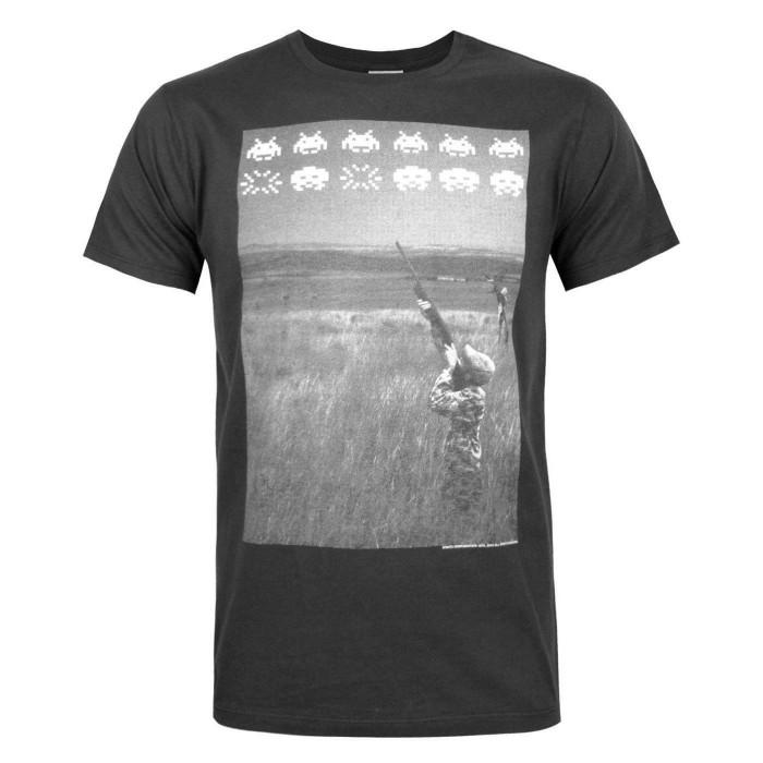Junk Food Mens Hunting Space Invaders T-Shirt
