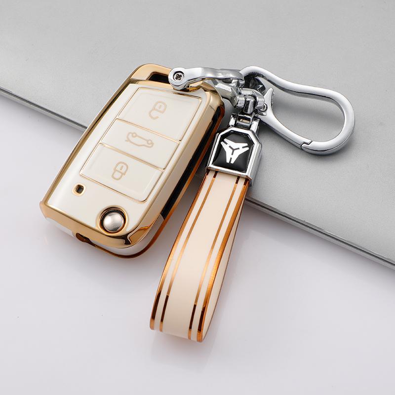 TPU Phnom Penh Car Key Cover Case Shell For Volkswagen VW Golf 7 Mk7 Seat Ibiza Leon FR 2 Altea Aztec For Skoda Octavia
