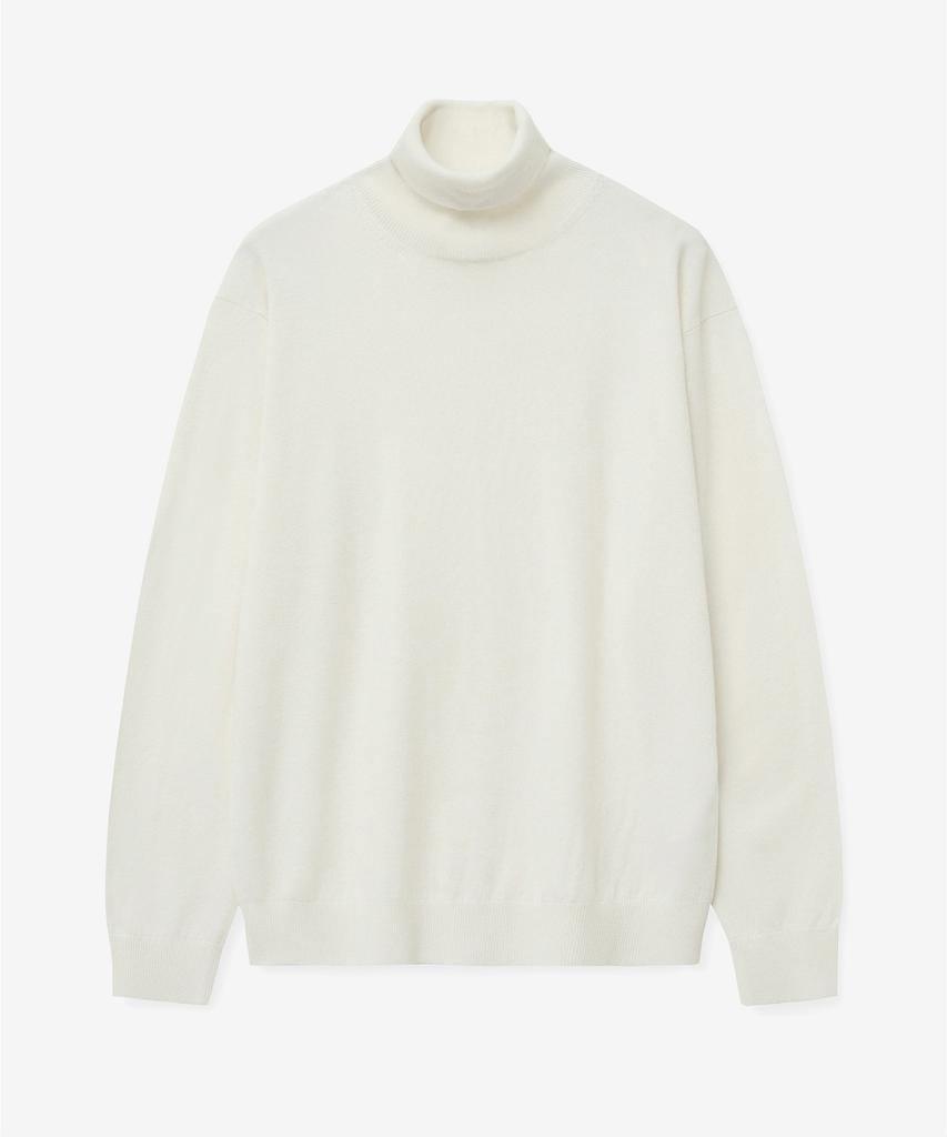 Tienjiti Cashmere Turtleneck Knit Top (Cream) Tnsw5F107Iv