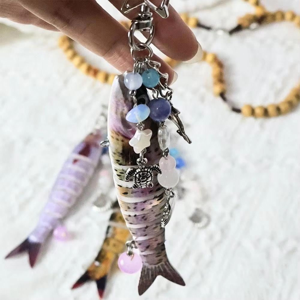 Phone Lanyard Handmade Fish Keychains High-precision Fish Bait Lanyard  Jewelry Gift