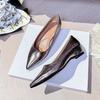 Black temperament commuter professional women's shoes pointed inner height increase women's shoes 2025 spring and autumn new French versatile flats