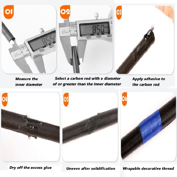Carbon Fiber Repair Tube for Fishing Rod Repair Offering Simple Setups High Strength Performances and Enduring Design
