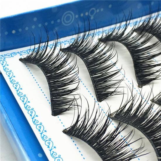 5 Pairs Natural Long Cross Thick Fake Lashes Stage Club False Eyelashes Makeup