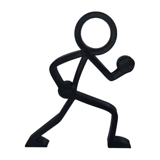 

3D-друкований тримач для ручок у вигляді лінійної фігури Настільна підставка для олівців Фігурка Воїна в лінійному стилі для декору домашнього офісного столу Студентів Гра B