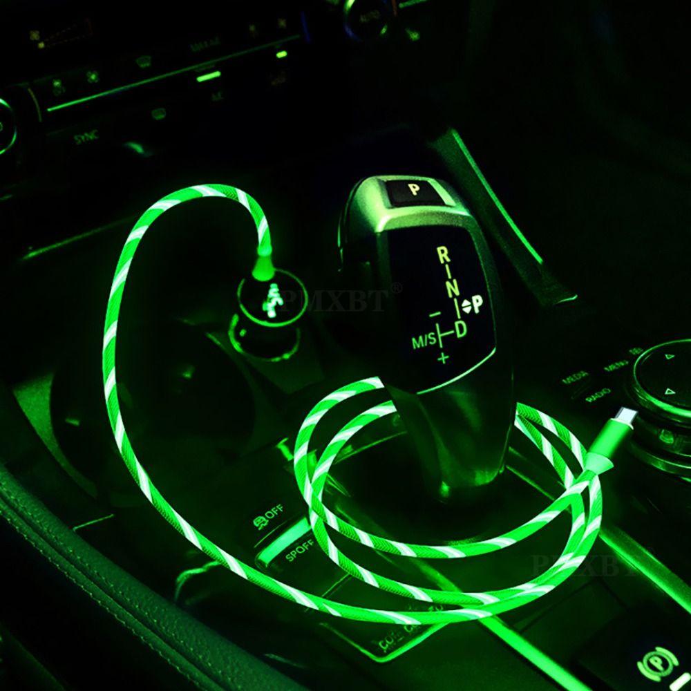 C Wire Luminous Micro USB Glowing Cable Charge Wire Type C Data Cord Mobile Phone Charging Cables