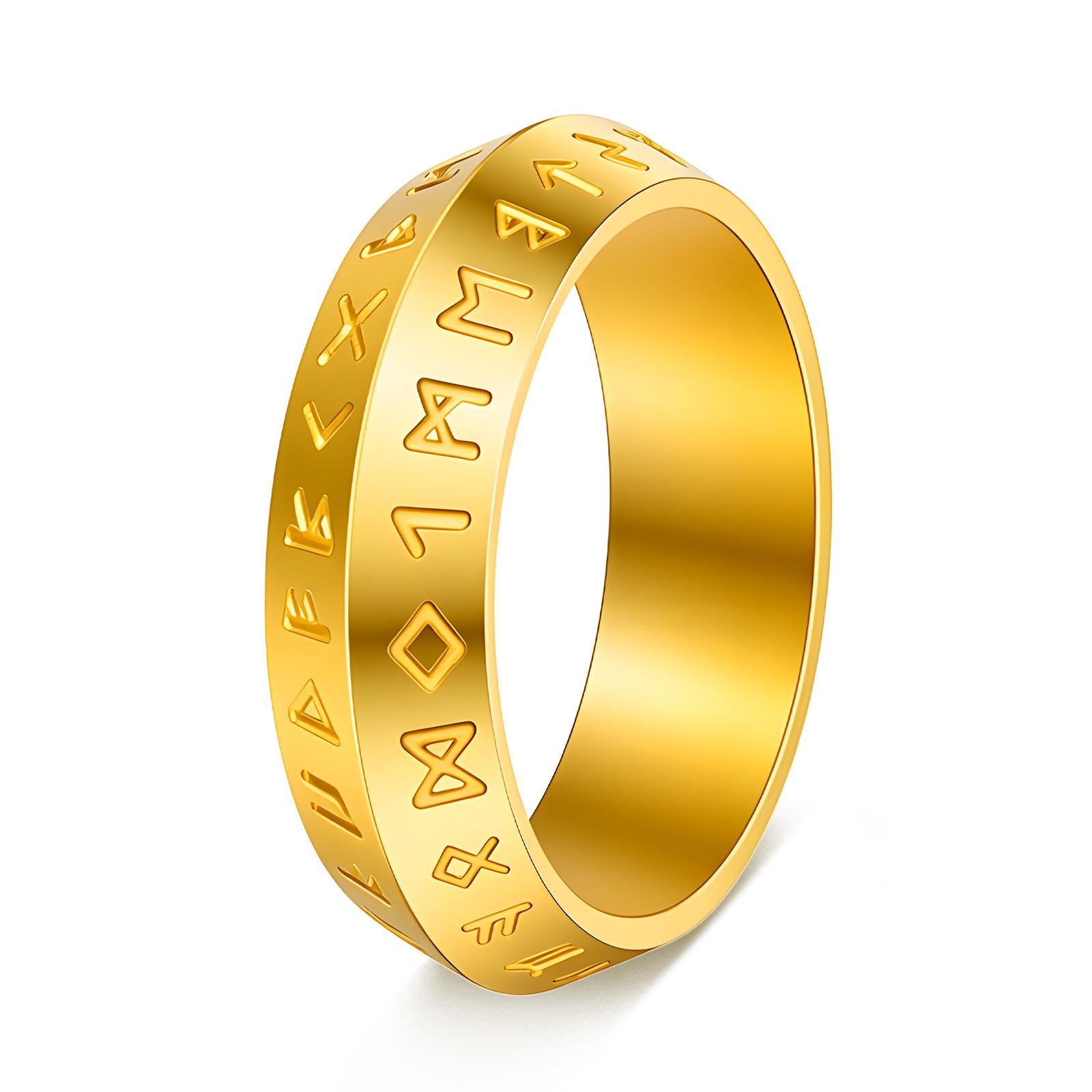 European and American Jewelry New Viking Ring Rune Ring Symbolizes Destiny, Future and Infinite Power 6