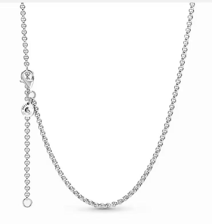 Fine 45Cm Copper Plated Snake Chain Necklace Heart Pendant Suitable For Original Bead Charm Diy Jewelry Gifts