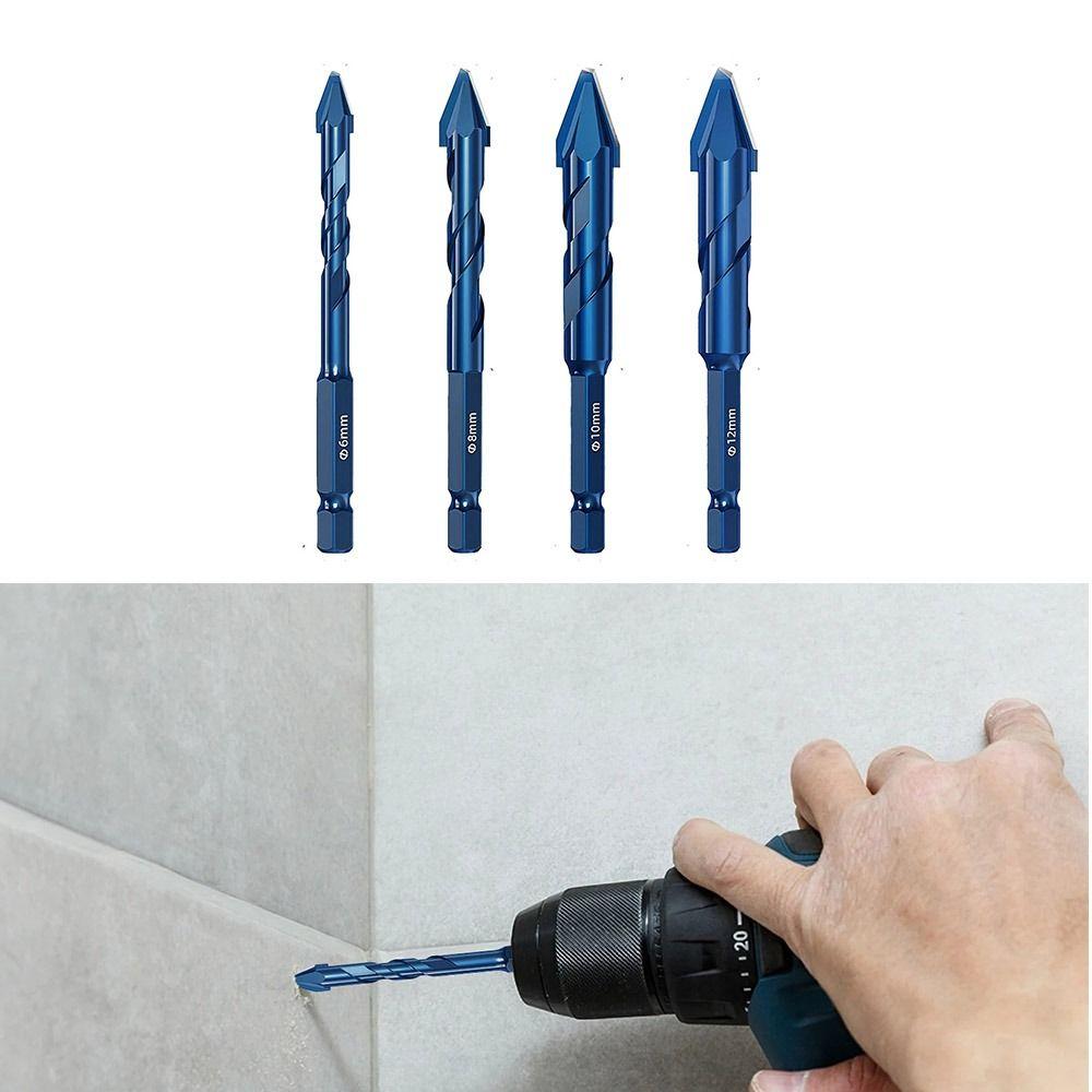 Precision Drilling Eccentric Drill Hole Opener Tile  Drill Bit Triangle Tile Drill Set  Tile
