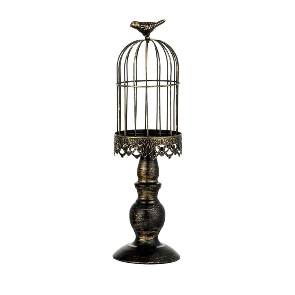 Vintage Birdcage Candle Holder Iron Plant Saucer Tabletop Ornament Aromatherapy Candle Stand Xmas