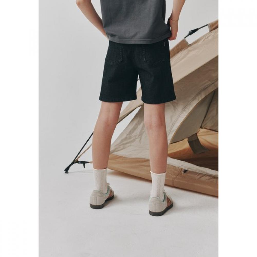 Bluetail Black Denim Belt Shorts Azb2pt02bk