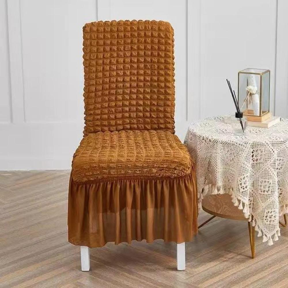 Elastic Bubble Grid Chair Seat Covers Universal Stretchable Dining Chair Covers All Season